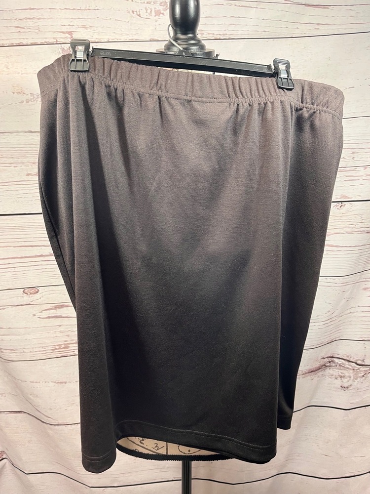NWT Avenue Brown Stretchy Waist Skirt Elastic Waistband Womens Size 18/20
